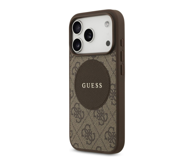 Guess 4G Circle Classic Logo MagSafe do iPhone 17 Pro brązowy - 1365487 - zdjęcie 4